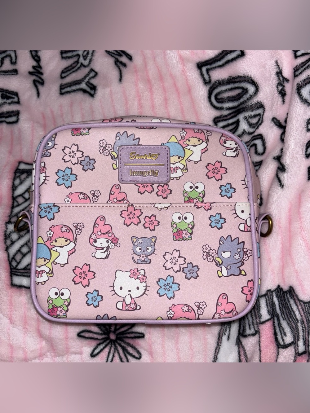 Loungefly Pink Sanrio Floral Character Crossbody Bag